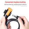 Portable Anti-Theft Bicycle Disc Lock with Steel Cable for Bikes and Electric Vehicles