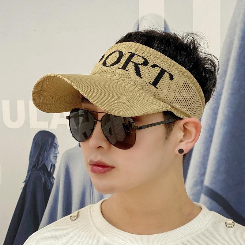 Bilyclub Sun Protection Hats For Women Men Visor Hat Chirdren Cap Letters Sport Baseball Caps Empty Top Leisure Summer Cap