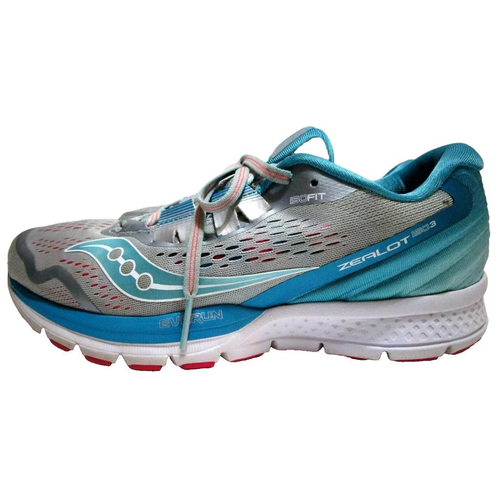 Saucony Zealot Iso 3 Comfortable Soft Slip-Resistant Durable Low-Top Casual Running Shoes Women sneaker Gray Blue S10369-1
