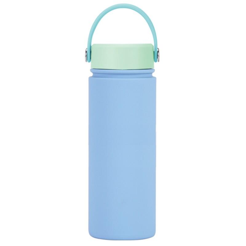 550ml Stainless Steel Vacuum Insulated Travel Mug With Wide Mouth Carry Strap - Outdoor Sports Water Bottle Gym Hiking