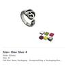 Gucci GG Marmont 925 Sterling Silver Rings Unisex Silver YBC627760001