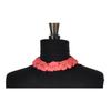 The Cocotte - Coral Fabric T-knot Necklace