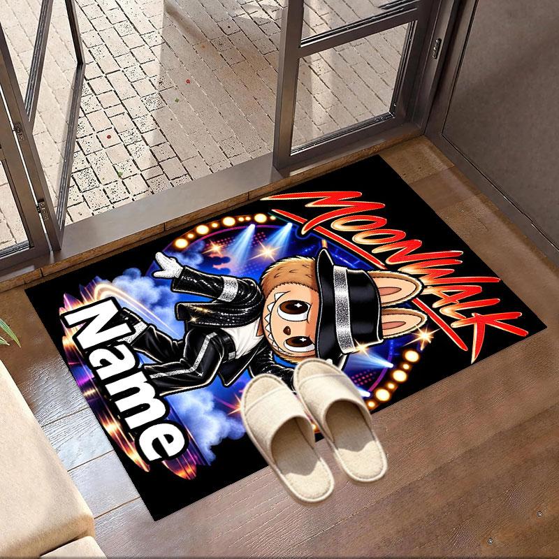 Custom Name Personalized Labubu Print Carpet, Versatile Home Decor Rug, for Playroom, Apartment, Balcony, Entryway, Hallway Gift