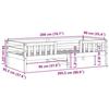VidaXL Cadre de lit blanc 90x200 cm bois de pin massif, meuble de chambre à coucher, sommier, lit en bois, lit, lit simple 846974