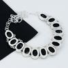 Natural Black Onyx Gemstone Handmade 925 Sterling Silver Electroform Necklace, Black Onyx Silver For Wife Unisex PendantParty Wear Gifts