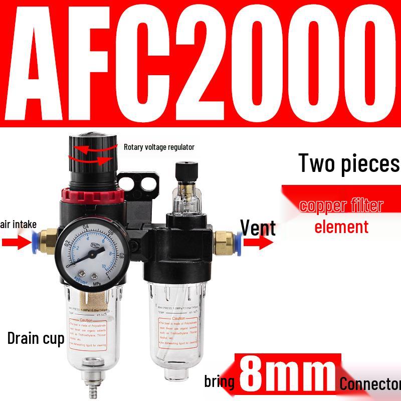 Drei-Einheiten-Luftkompressor: AR Druckregler, AFC2000 Öl-Wasser-Abscheider, AFR Filter