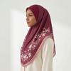 Breathable Printed Arab Lady Headscarf Multiple Colors Hijab Head Wrap  Women