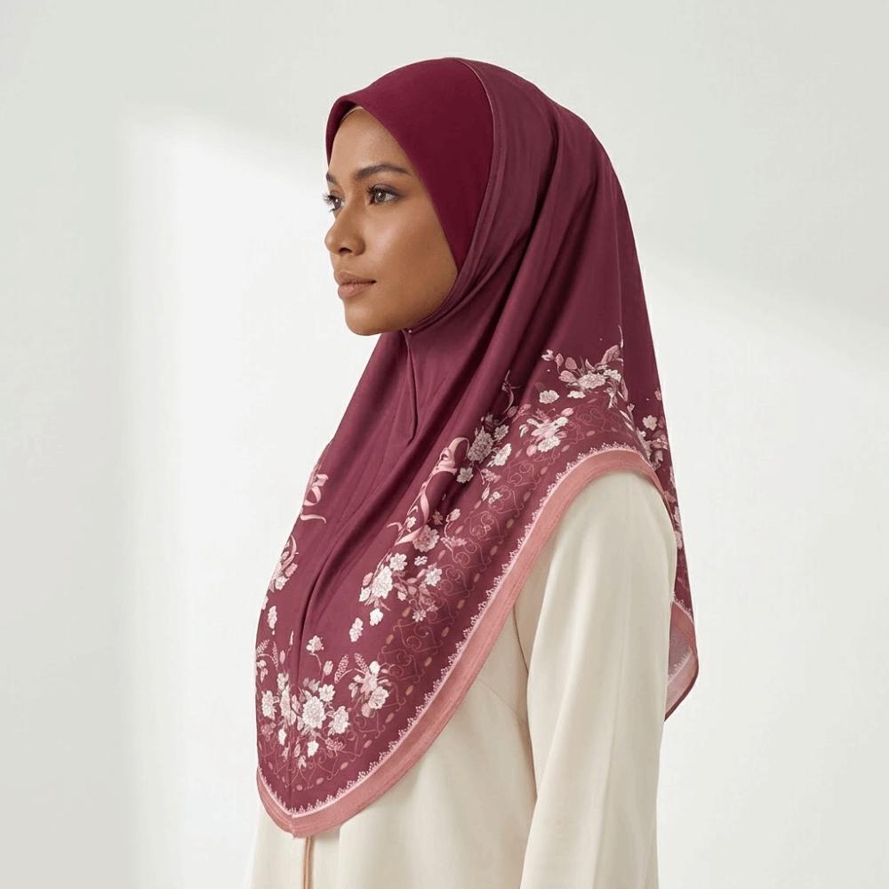 Breathable Printed Arab Lady Headscarf Multiple Colors Hijab Head Wrap Women