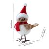 Christmas Table Decorations Bird Figurine Plush Doll Cute Ornamental Bird for Home Holiday Winter Party Decor