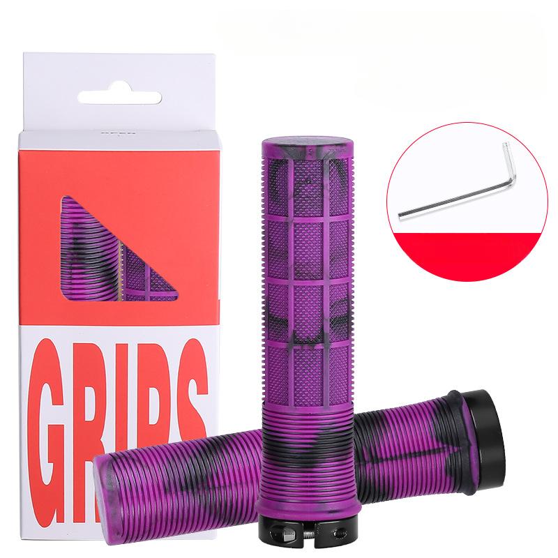 A Pair Deemount TPR Bicycle Handlebar Grips Anti-skid Bar End Comfy Hand Feel MTB Cycling Hand Rest Shock-absorbing Bike Grips