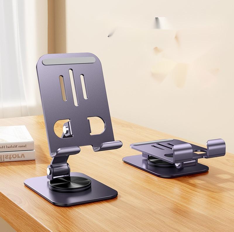 Aluminum Alloy Foldable Phone and Tablet Stand - Portable Desktop Holder