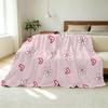 Lightweight Floral Heart Flannel Throw Blanket, Soft Cozy Fuzzy Blanket for Home Use, Warm & Comfortable, Perfect Valentine's Day Gift