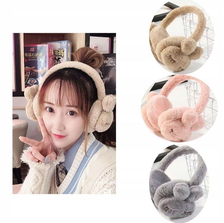 Winter Women' Children' Rabbit Fur Warm Plush Earmuffs