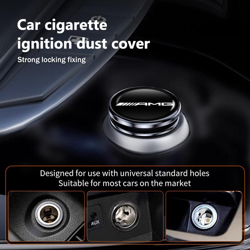 BKS2 Universal Car Cigarette Lighter Dust Proof Cover Cap Accessories For Mercedes Benz AMG A B C E S G Class A180 CLK CLA GLE GLC