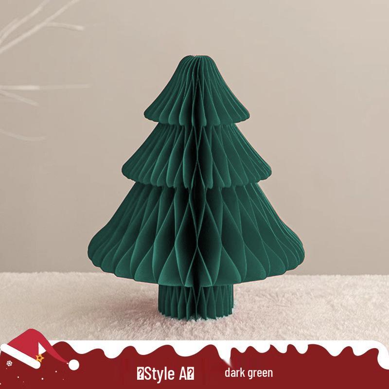 DIY Mini Cross-Border Christmas Tree Ornaments - Paper Folding Net Red Style Decor