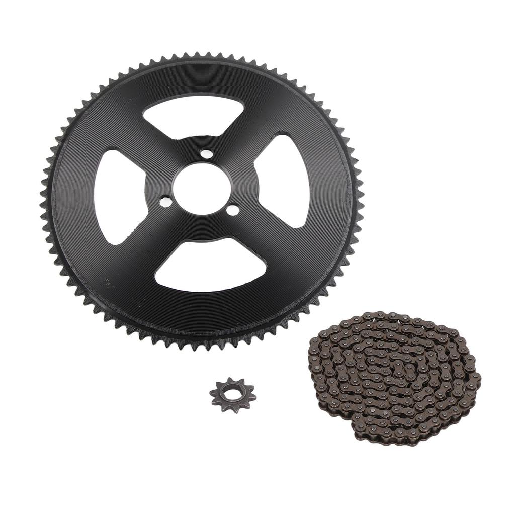Chain and Sprocket Kit 80T 25H 34mm 3 Holes Sprocket 10T H Hole Chain Sprocket 146 Links Chain