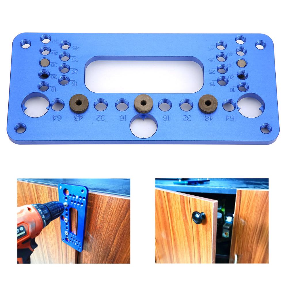 Woodworking Jig Hole Opener Puncher Blue Aluminium Alloy Locator with Screwdriver 08610A Type