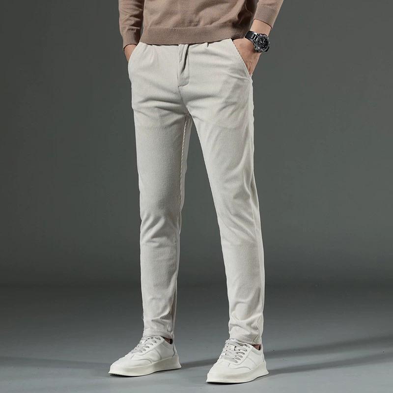 Frühling Herbst Herren Cordhose Neue Herrenbekleidung Stretch Slim Fit Freizeithose Mode Herren Business Arbeitshose