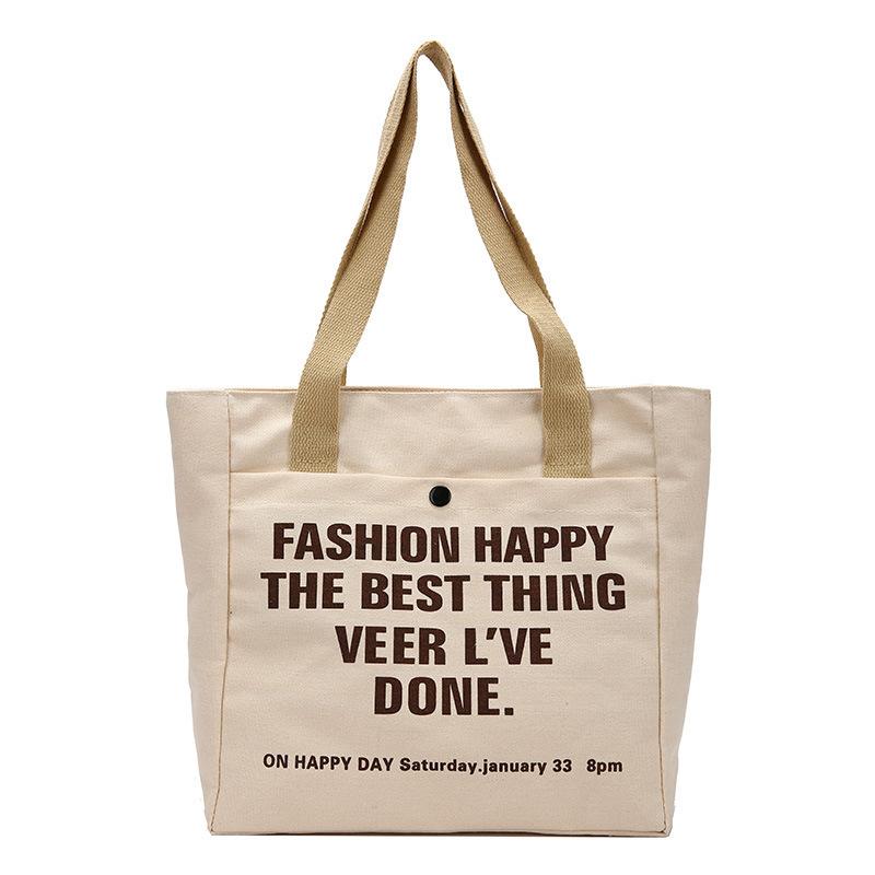 

New Alphabet Canvas Shoulder Bag Women s Literary Handbag Student Versatile School Shopping Tuition Large Capacity School Bag белый