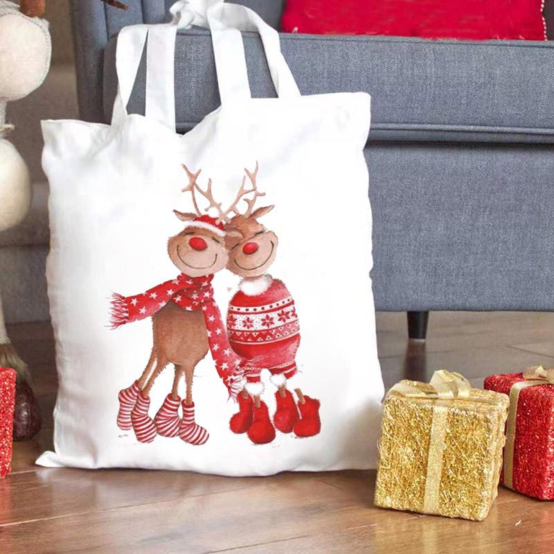 

МАМА мама Счастливого Рождества Женская сумка-шоппер Новогодний праздник женская сумка-тоут Большая Колледж Мультяшная Сумка для покупок через плечо 24*26cm