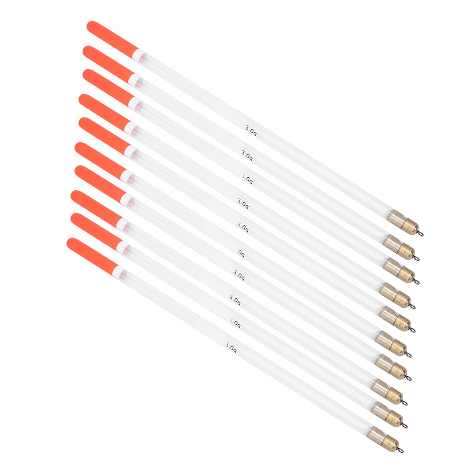 

10 шт. прочных пластиковых рыболовных поплавков, трубок, многоцелевых приманок для рыб, аксессуаров