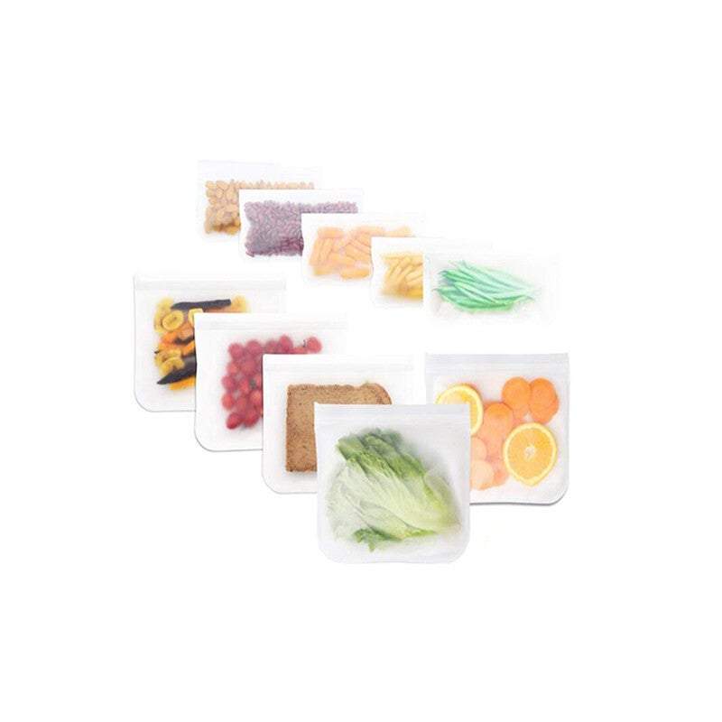 Food Storage Bags Food Storage 5X Reusable Bags Double Ziplock Eco Friendly Bpa Free Leakproof