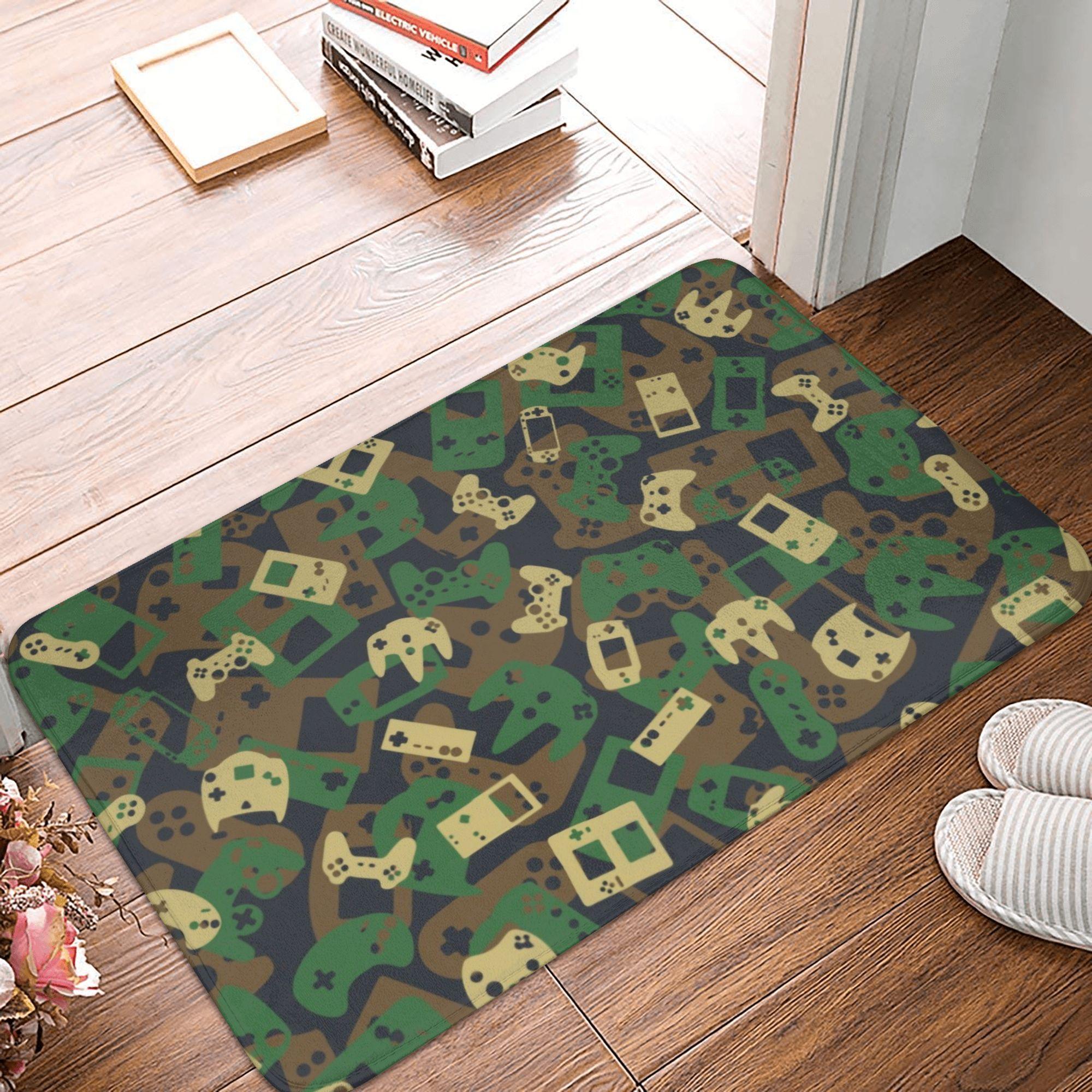 

Keyboarded Gamer Front Door Floor Entrance Mat Outdoor Computer Science Hacker Programmer Bathroom Doormat Toilet Carpet Rug 40cmx60cm