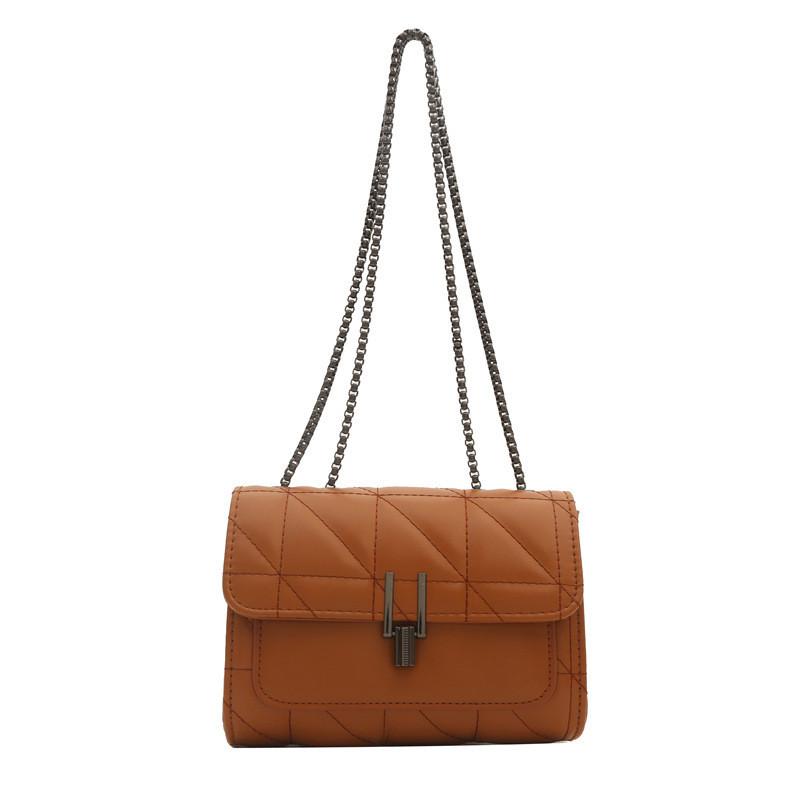 Korean Style Texture Bag 2024 Spring New Diamond Chain Bag Simple Shoulder Bag Crossbody Bag