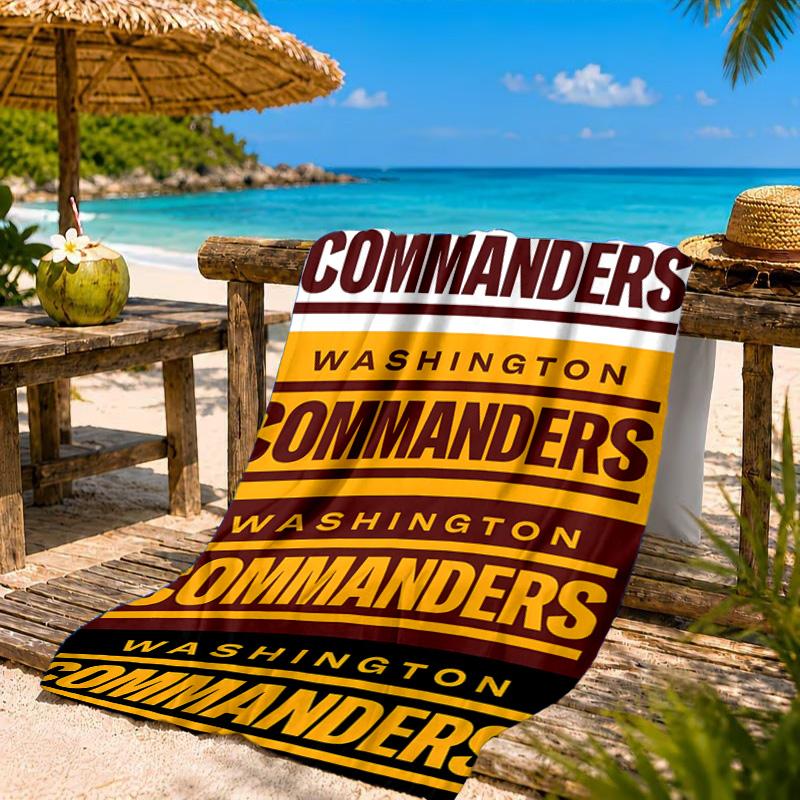 Washington Commanders Map Beach Towel, Quick-drying, Easy to Care for, Suitable for Both Fitness and Beach Vacations,Sports Essential