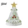 Glasornament für Bürotisch Handgefertigt Weihnachtsbaum Beleuchtete Figur Mini Leuchtend Weihnachten Einzigartige Feiertags-Sammlerstücke Nachtlicht Kunst Tischplatte