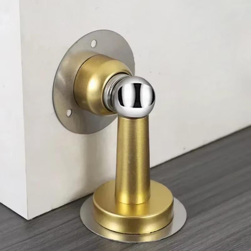 1PCS Stainless Steel Door Stopper Bathroom Magnetic Door Stop Heavy Duty Floor Wall Mount Wind-Proof Door Holder Hardware 2025