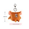 Tom & Jerry Plush Toys: Cat Pendant & Mouse Keychain Charms for Kids