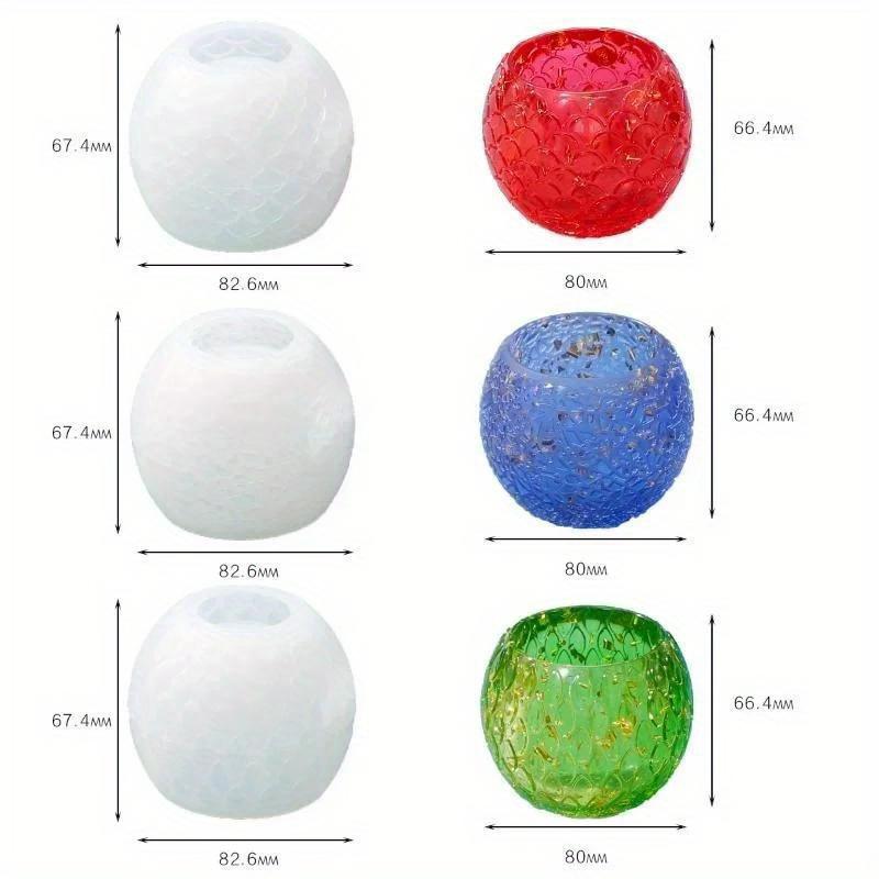 Succulent Flowerpot Silicone Mold | DIY Plaster, Resin & Candle Craft Kit | Fish Tank & Home Decoration