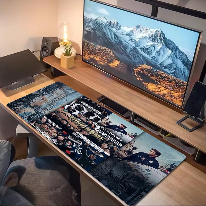 The Rookie Custom Name Large Size Mouse Pad Large Gaming Table Cushion Non-slip Laptop Tablet Big Mousepad XXL Mat Mini PC Playmat With Lock edge