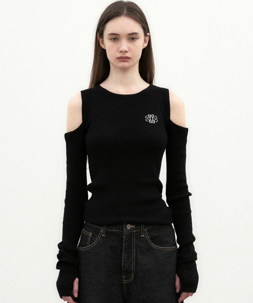 Nigaennikol Nicole Warmer Ribbed Off Shoulder Knit_6 Color