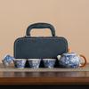 One pot of four cups Ru kiln ceramic kung fu tea set 2025 new home living room guest Chinese teapot teacup