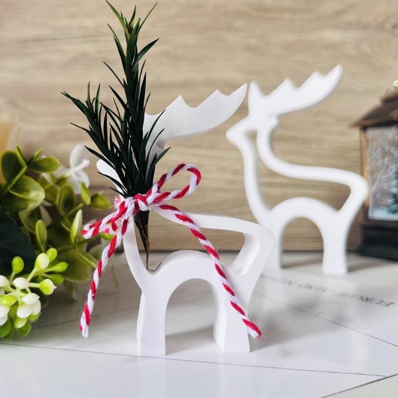 Elk Silicone Candle Mold DIY Xmas Deer Ornaments Making Soap Plaster Resin Casting Molds Home Decor Craft Gifts