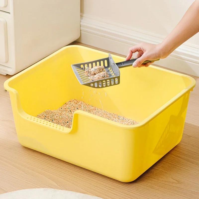 Półzamknięta kuweta dla kota z wysokimi bokami Duża kuweta dla kota Zapobiegająca rozsypywaniu kuweta dla królika Koty i kocięta Małe zwierzęta