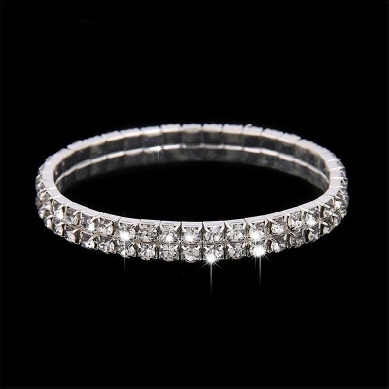 3pcs/set Rhinestone Crystal Choker Necklace Earrings and Bracelet Wedding Jewelry Sets Jewelry Sets for Women 2023