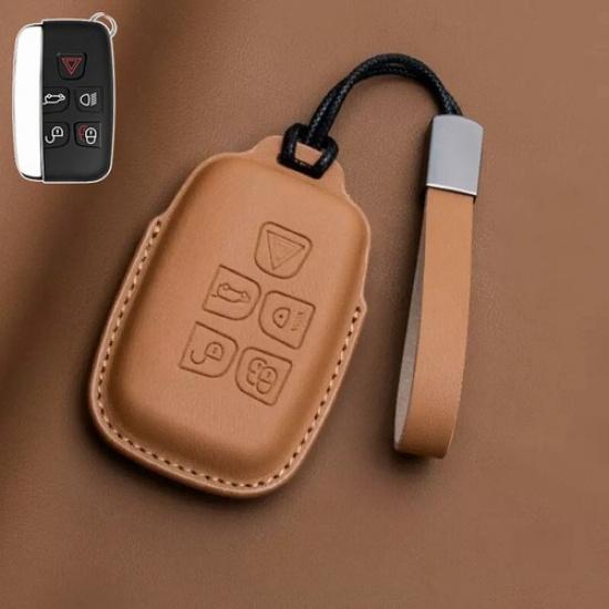 Genuine Leather Car Key Cover Case For Land Rover Range Rover Discovery Velar