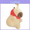 Persimmon Hat Strawberry Capybara Plush Pendant Keychain Decoration Backpack