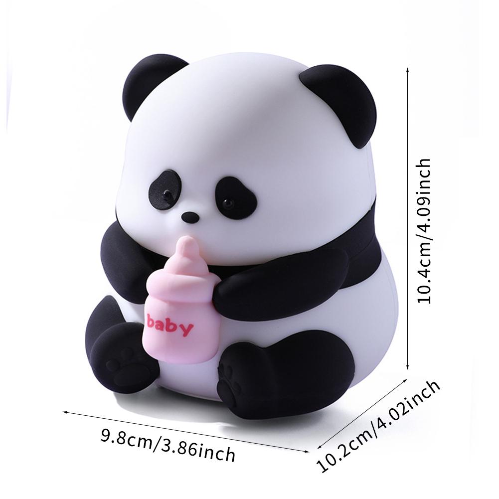 Cute Panda Silicone Lamp USB Rechargeable Timing Pat Sensor LED Night Light Bedside Decor Kids Birthday Gift