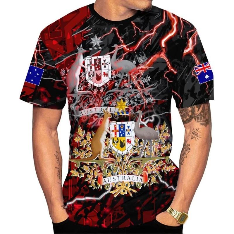 

Flag Printed Men T-shirt Summer 3D Printing Short Sleeve Round Neck Personality Casual Comfortable Soft Breathable Loose Plus Size T-Shirts 3XL