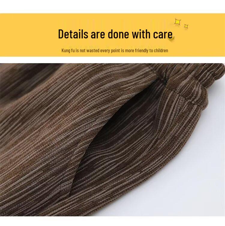 Boys' Spring/Autumn 2025 Velvet Sports Pants: Trendy, Loose Street-Style for Kids