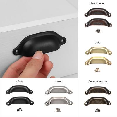 Fittings Furniture Cabinet Dresser Shell Shape Door Handle Cabinet Pulls Wardrobe Pulls Drawer Knob