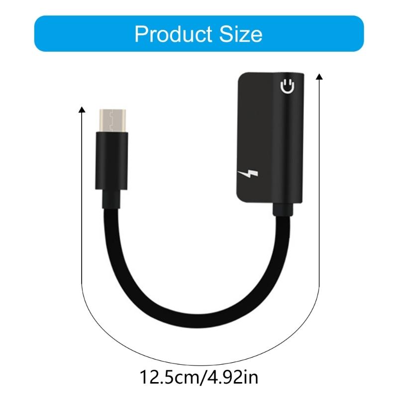 Two Function Type C To 3.5mm Converters Supports Sound Output and Quick Charge