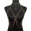Sexy Body Chain Women Metal Body Chain Harnesses Jewelry Decoration Festival Rave Dance Costume Accessories