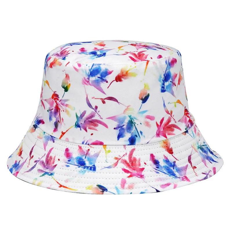 Spring and Summer Cotton Print Bucket Hat Fisherman Hat Outdoor Travel Sun Cap For Men And Women 180