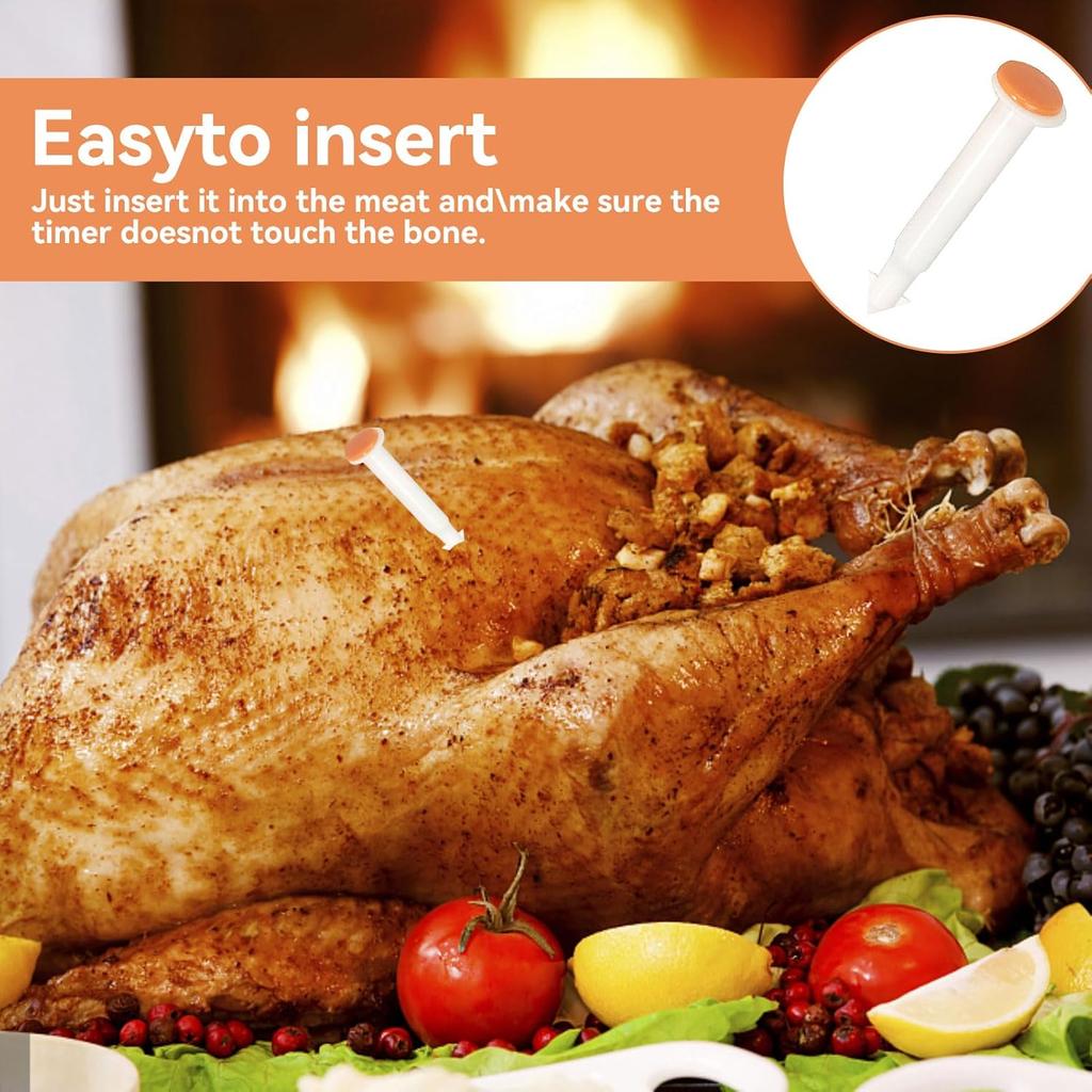 20PCS Turkey Timer, Poultry Roasted Chicken Meat Thermometer Cooking Thermometer for Oven Cooking Poultry Turkey Chicken Meat Beef