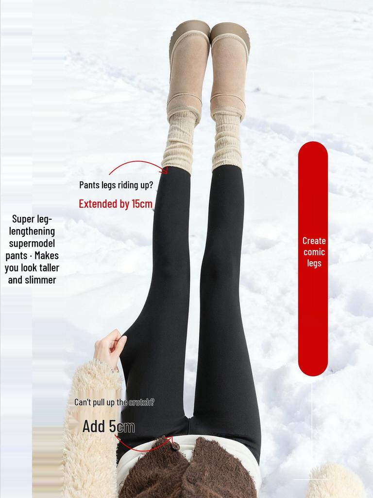 800g Fleece-Lined Thick Shark Winter Yoga Pants for Tall Women, Extended Length, Extra Thick Base Layer